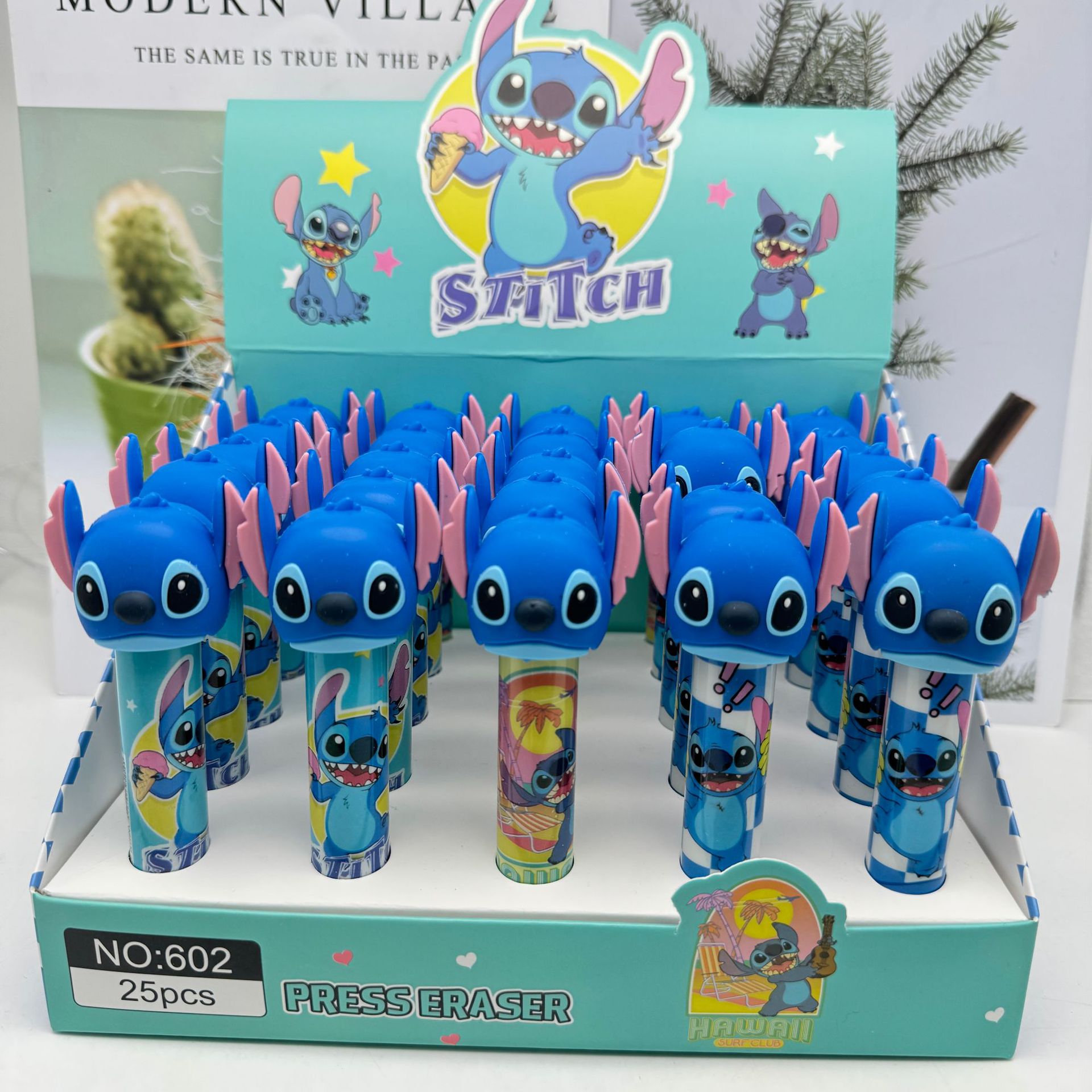 史迪仔橡皮擦公仔史迪奇星际宝贝蓝兔兔按动推拉除屑擦文具奖品擦