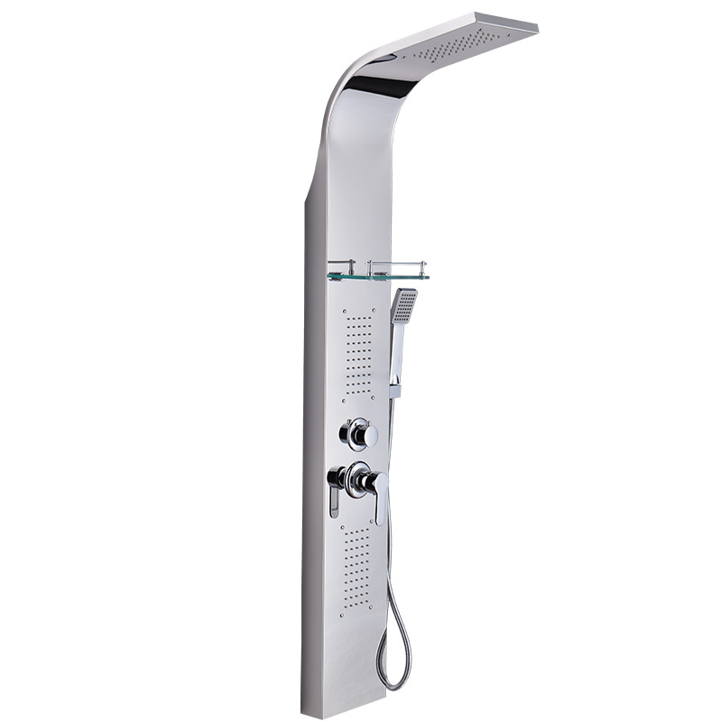 Pantalla de ducha de ducha de cobre completo conjunto oscuro al aire libre un conjunto completo de temperatura constante de la sala de lavado de lavadora de tres piezas de sistema de artefactos mágicos