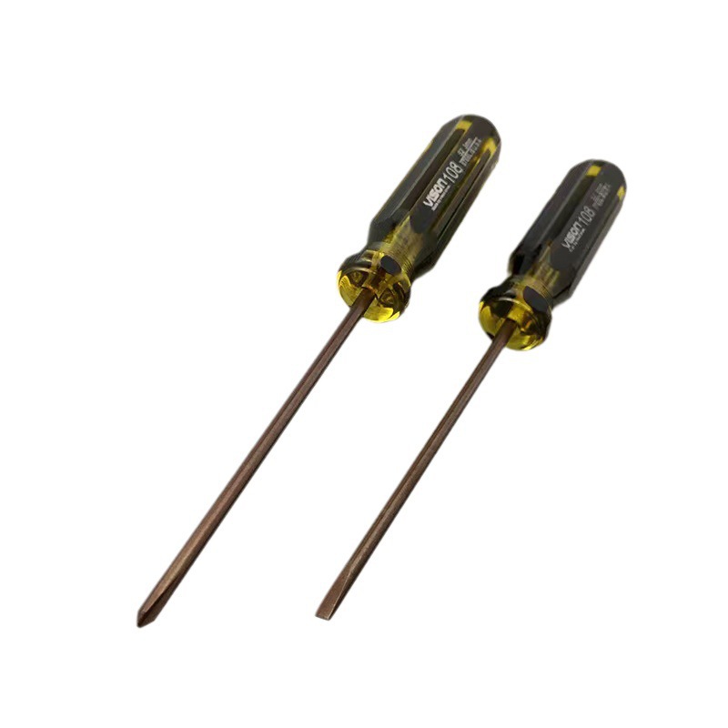 Destornillador transfronterizo S2 destornillador endurecido S2 destornillador de acero de aleación 3*75 mango de PVC cruzado