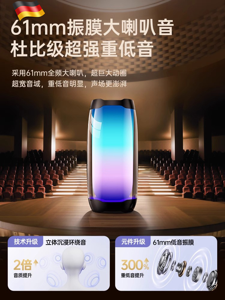 German Berlin Sound Bluetooth Speaker Home Wireless Small Speaker Small Subwoofer Heavy Bass High Quality Mini