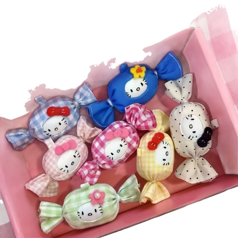 かわいいキャンディ kt ペンダント弓小さな花チェック柄スクールバッグバッグペンダント人形キーホルダーニッチ多用途|undefined