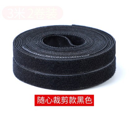 Velcro cable tie nylon auto-adhesivo gancho lana mismo cuerpo de datos Cable de gestión de cable Dispositivo de unión de la planta de Velcro espalda con espalda cinturón de unión