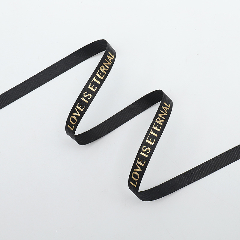 핫스탬핑 1cm 잉글리시리본[블랙] 36.5m