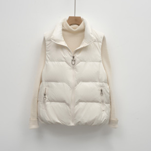 Hanwong Siyu Women's Loose One-Size-Fits-All Korean Style Stand-Up Collar Vest Women's New Simple down Jacket