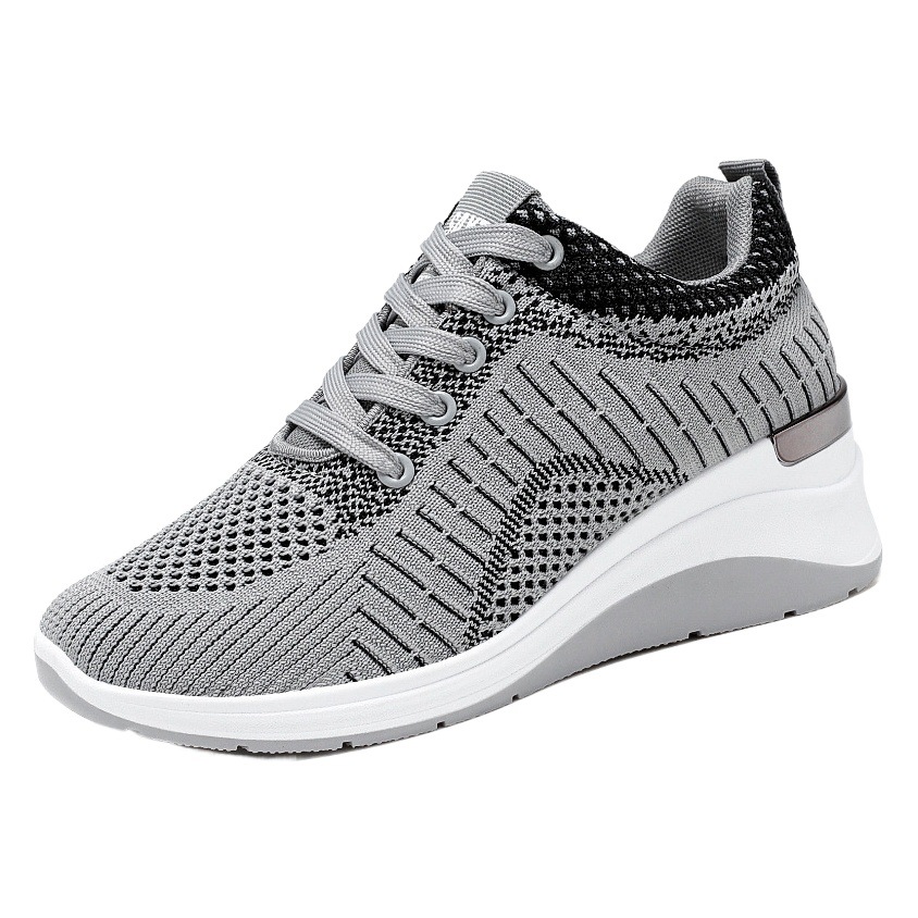 Zapatos de mujer, nuevo estilo de primavera, zapatos de mujer para comercio exterior, venta al por mayor, zapatos que aumentan la altura, zapatos de moda, zapatos deportivos transpirables de suela gruesa para mujer