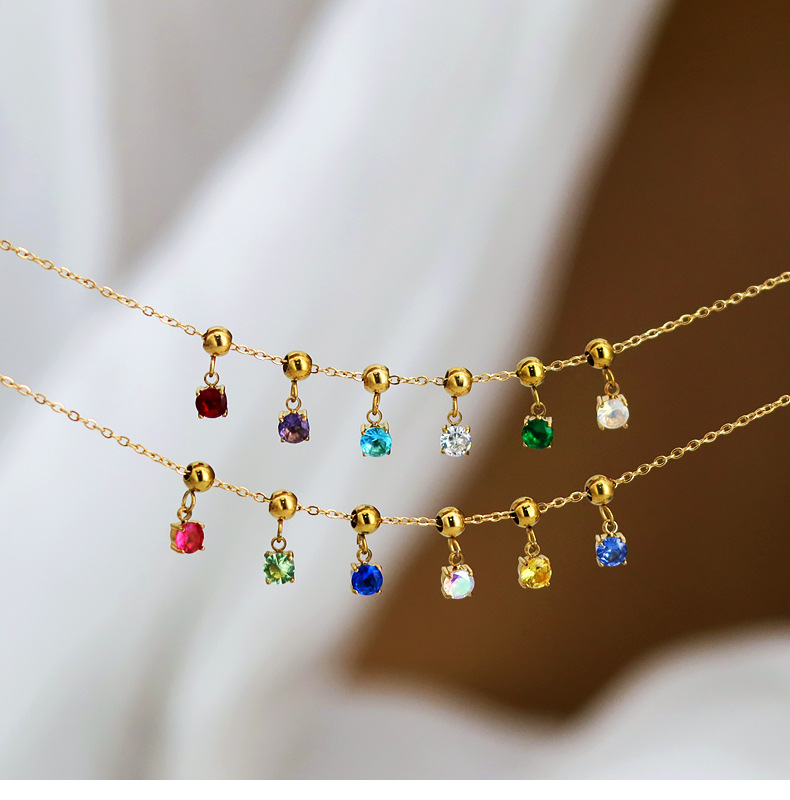 Constellation Pattern 1 Piece 4*4*3mm 304 Stainless Steel Artificial Diamond Real Gold Plated Constellation Pendant Chain DIY Jewelry Accessories