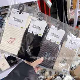 25款米若克女袜 秋冬加厚简约潮款女士中高筒精梳棉手工对目袜子