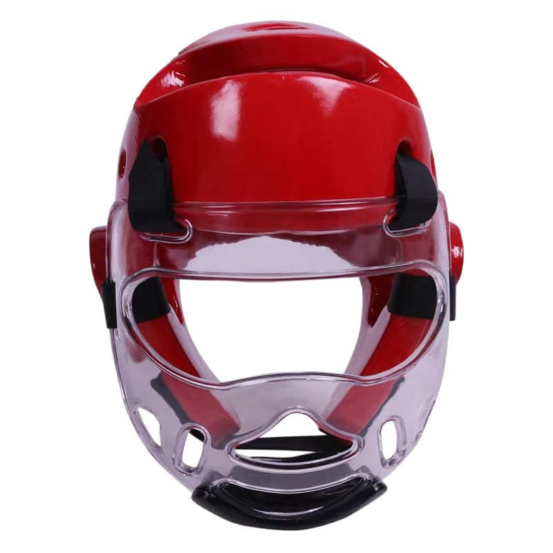 Fábrica al por mayor taekwondo protección cabeza máscara transparente niños real combate competencia Seguridad lucha equipo de protección