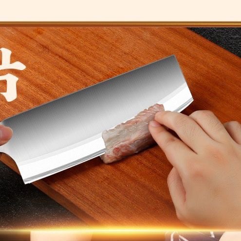 Ev kullanımı için Yangjiang Shibazi mutfak bıçağı seti, üç parçalı çelik dilimleme, sebze, et ve kemik doğrama şef aletleri.