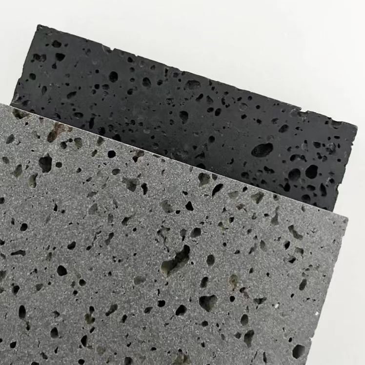 灰黒色火山岩洞石室内外模造古文化石火山岩ハニカム石乾掛地敷玄武石|undefined