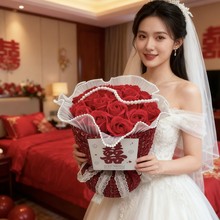 结婚订婚手捧花新婚新闺蜜朋友订婚送女友实用高档的小花束高级感