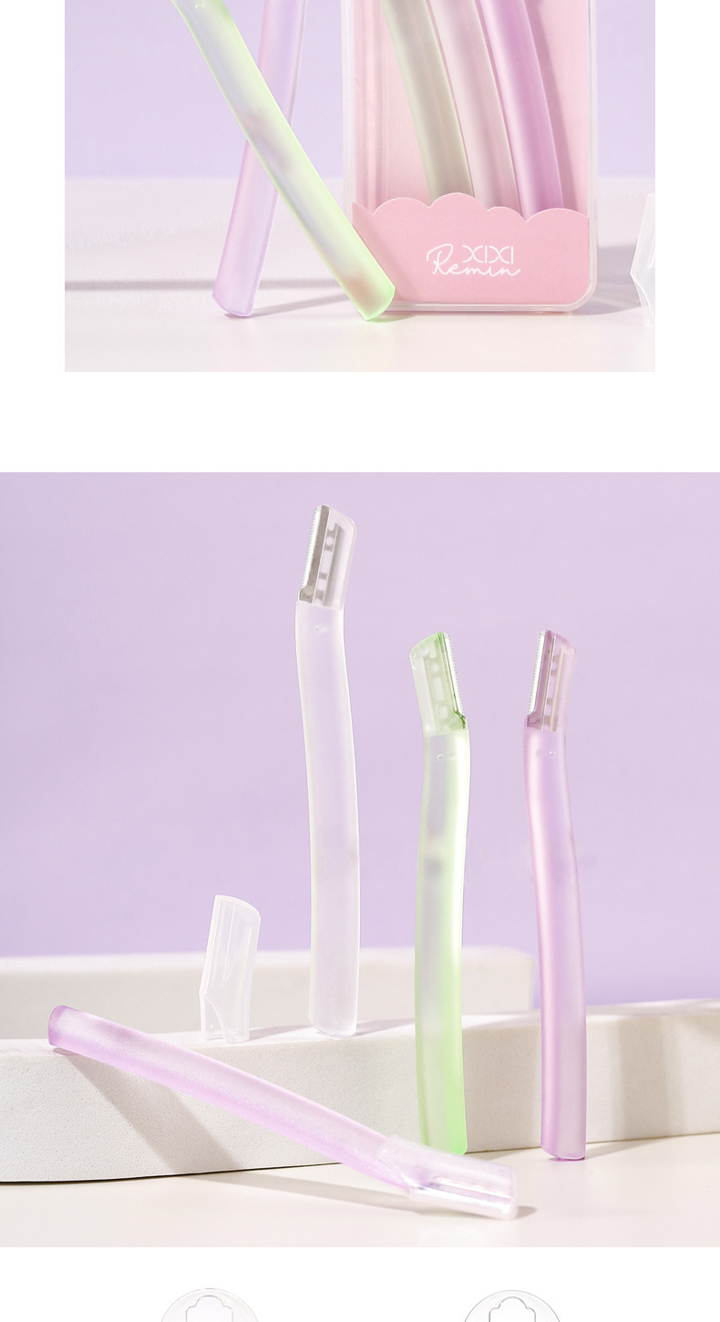 xixi Eyebrow Shaping Knife Set for Beginners - A safe, scratch-resistant macro shaving knife and makeup tool set of three pieces undefined