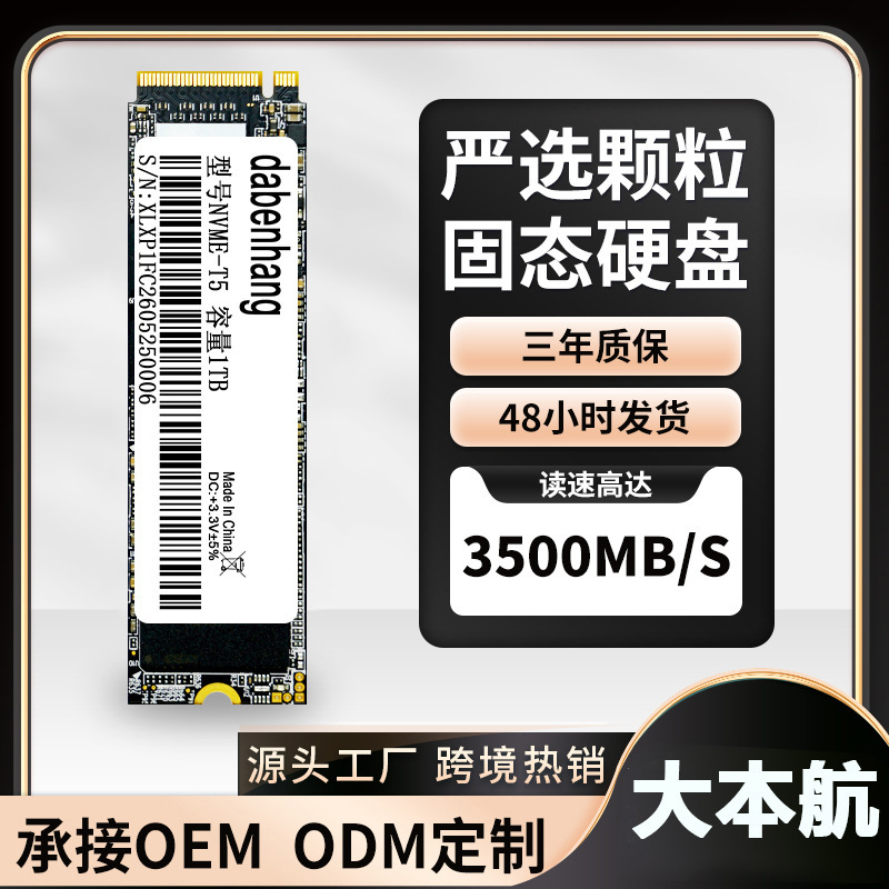 Dabanhang M2 Solid State Drive 1t Notebook Desktop Universal Nvme3.0 Pci-E128Gb 256Gb Dabanhang M2 Solid State Drive 1t Notebook Desktop Universal Nvme3.0 Pci-E128Gb 256Gb