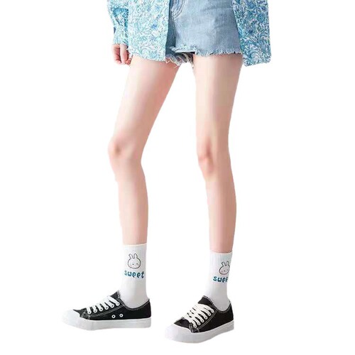 Socks for women in autumn and winter, mid-calf socks for students, cute ins mid-calf socks, Japanese cartoon female socks, couple trendy socks, Zhuji socks