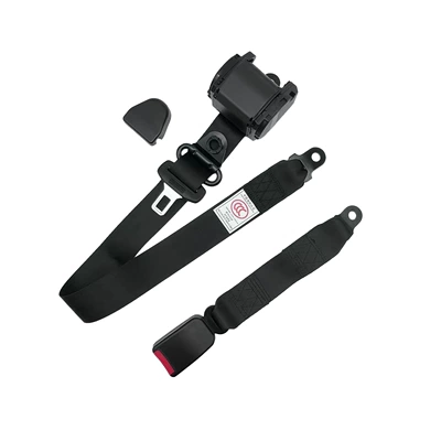 Car Fully Automatic Three-Point Universal Seat Belt Bus Truck Automatic Retractable Emergency Locking Safety Belt 3C (Car seat belt) - black-small-steel-hanging-ring-electrophoresis-black-k345cm-webbing-base-conventional-packaging-base-and-retractor-packed-separately