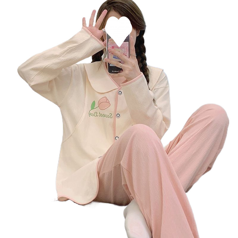 산후복 가을 겨울 산후 면 10월 모유수유 임산부 잠옷 봄 가을 모유수유 후기 임신 홈