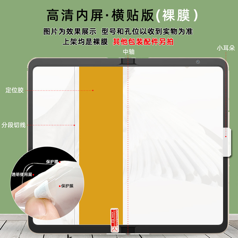 Positioning stickers high -water condensate film (internal screen horizontal sti…