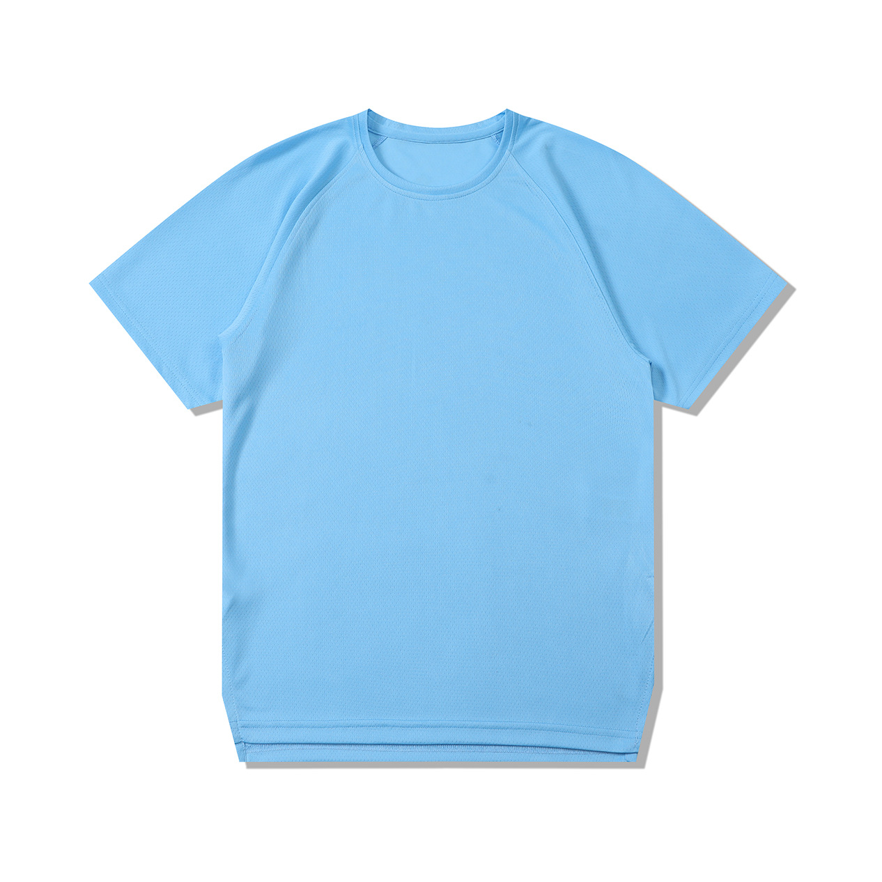 Hombre deportivo ocio mangas cortas T gran agujero de ventilación color combinado ropa de trabajo de secado rápido impresión logotipo camiseta ropa deportiva fitness