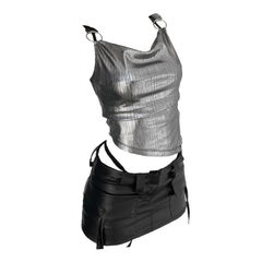 2024 new American irregular suspender vest hot girl sexy waist top for women niche summer top short