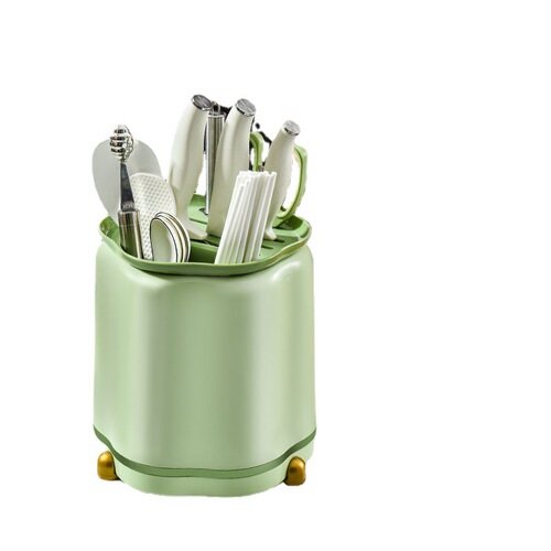 Yiqiong multifunctional knife rack drain chopstick cage chopstick box spoon tableware storage tube kitchen rotating knife holder
