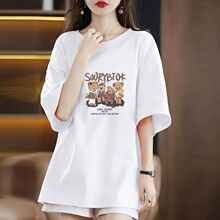 100%纯棉孕妇装夏装薄款中长款韩版宽松大码简约时尚孕袖t恤上衣