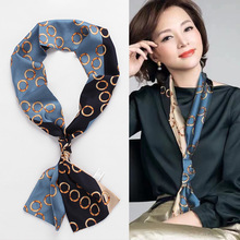 细窄长条小丝巾春秋夏季薄款洋气韩国百搭装饰懒人小领巾方巾围巾