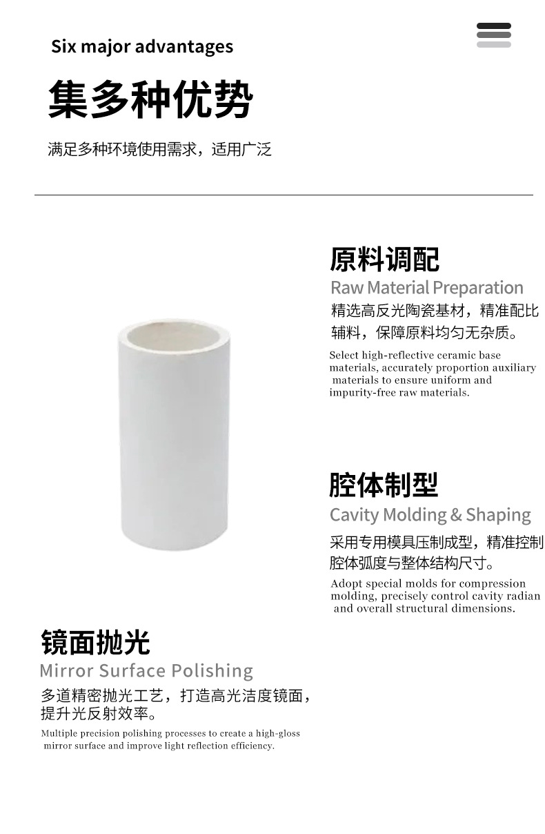 陶瓷棒 宜兴伟民 反光陶瓷腔