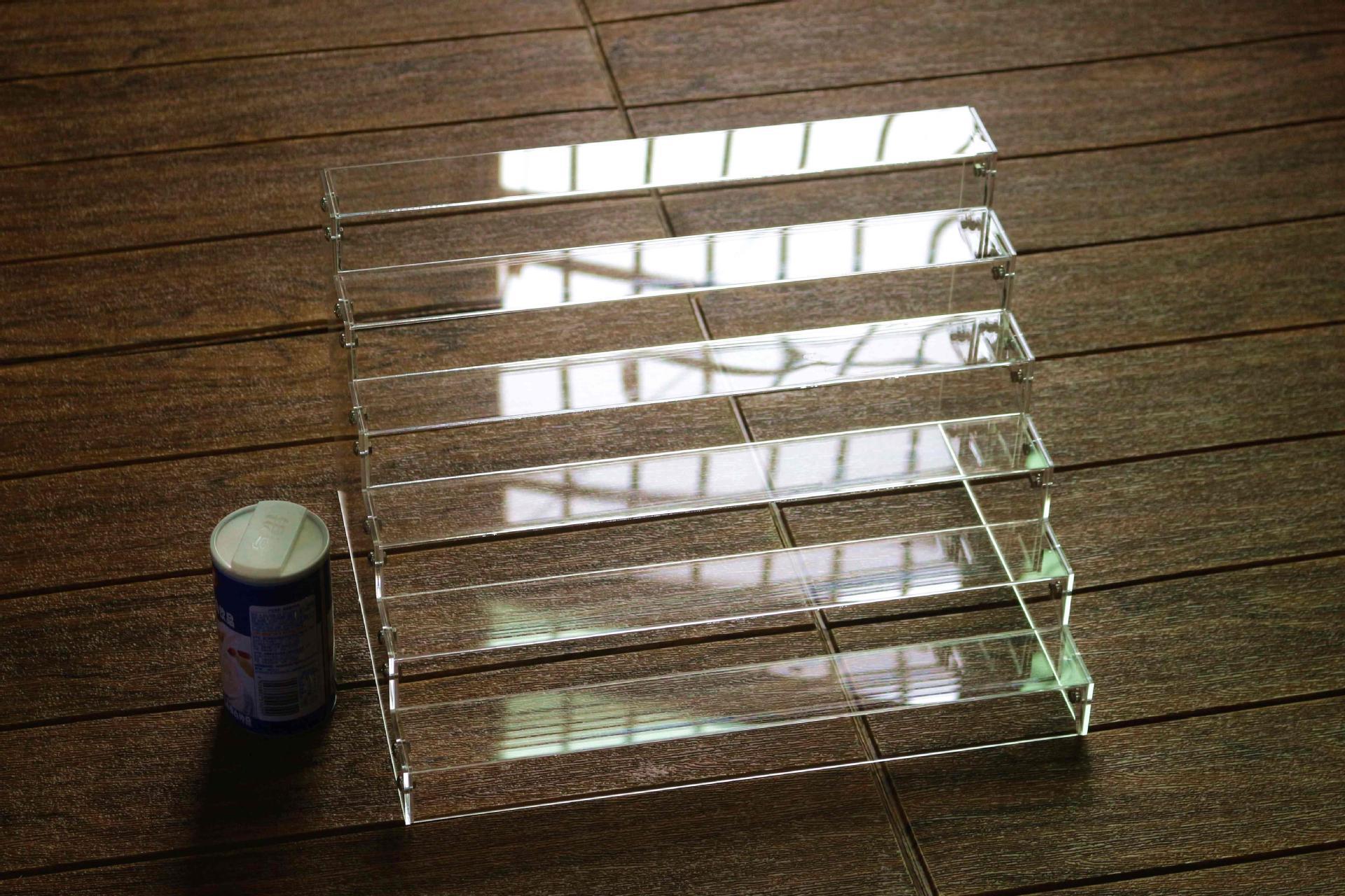 亚克力梯形展台有机玻璃手办娃娃展示架DIY玩偶圣诞毕奇盲盒架子