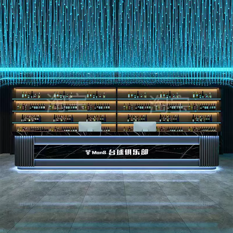 工业风酒吧台球厅收银台电竞酒店健身房前台接待台吧台迎宾商务