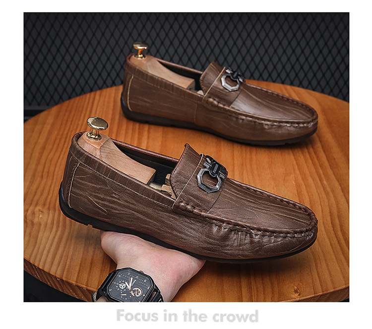 Peas shoes men's shoes spring and summer breathable men's casual men's shoes soft sole beanie shoes trendy versatile slip-on lazy shoes_vogarts.com