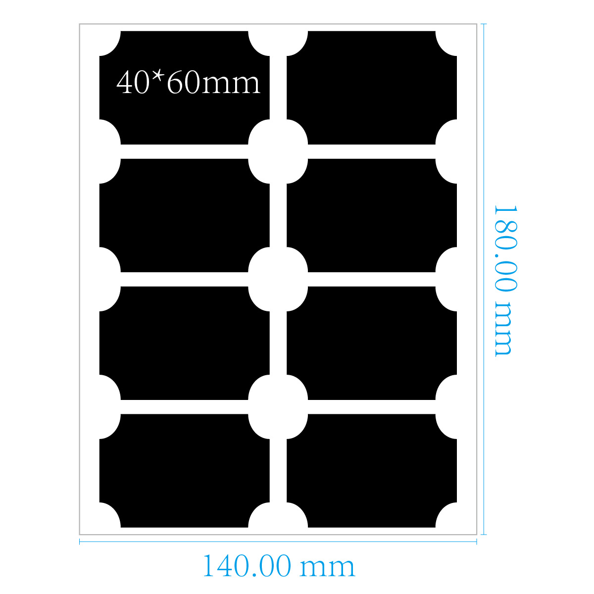 Creative Self-adhesive Label Special-shaped Black Pvc Irregular Stickers display picture 9