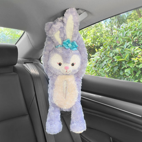 Car-mounted tissue box cartoon cute personalized Totoro plush chair back hanging car tissue pack in-car tissue box
