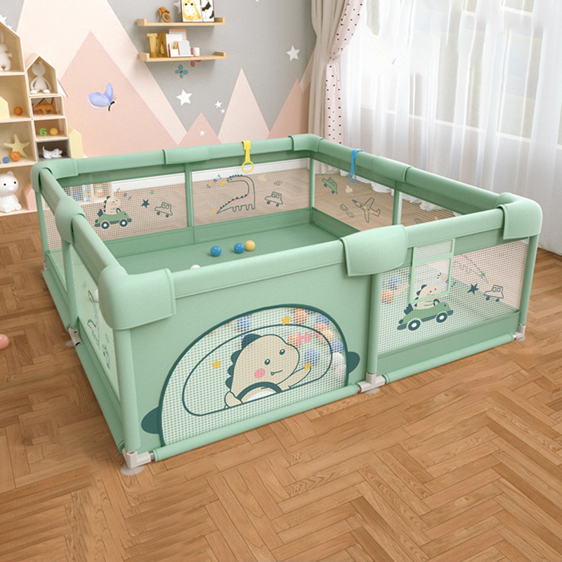Qiao Le Bear Juego Valla para bebés Valla de protección Hogar interior Bebé sobre el suelo Valla de malla Alfombrilla para gatear para niños