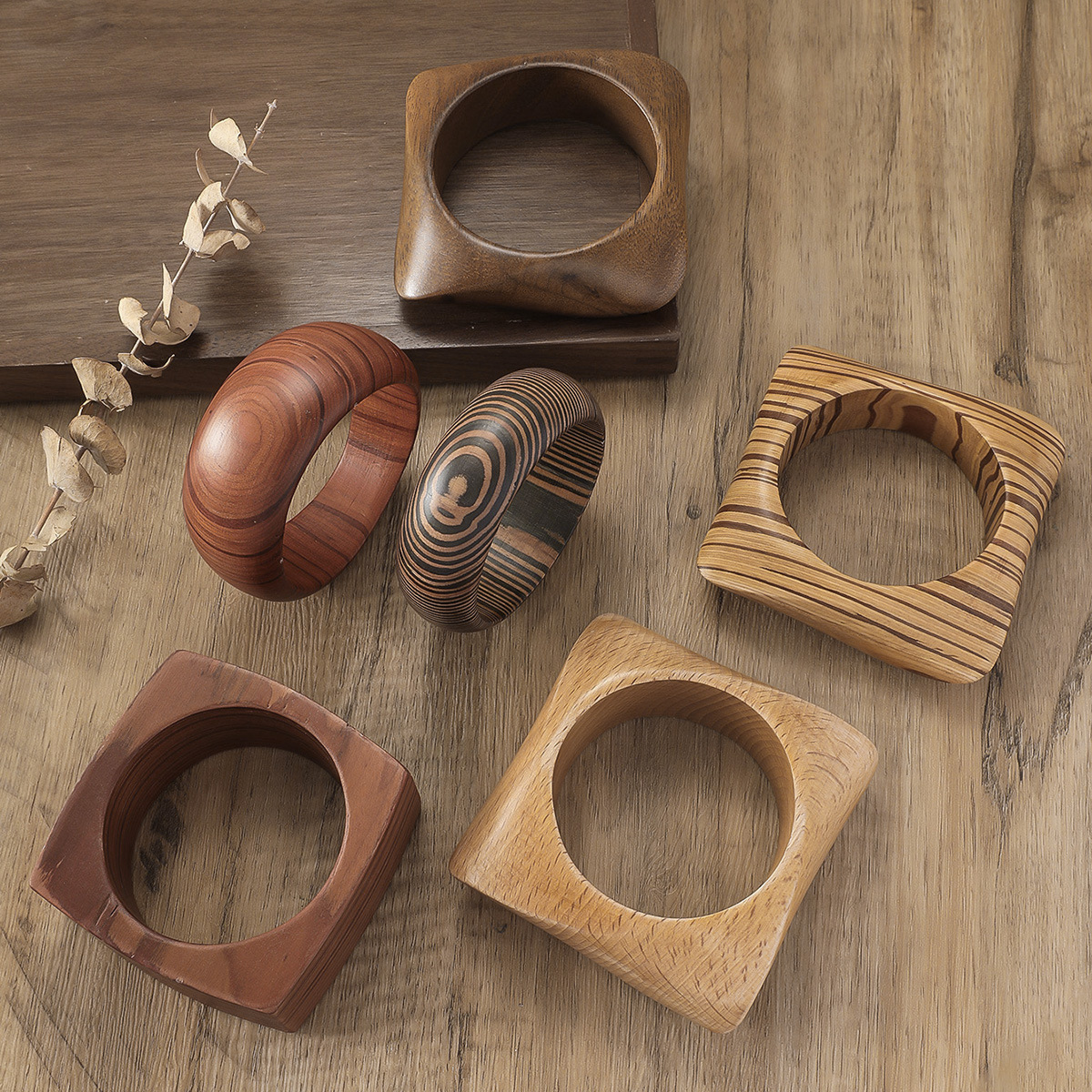 50g Weight Bangle Classification Wood Chain Material 1 Piece Quantity Holiday, Party Occasion Wood Material Geometric Pattern All Seasons Season Unisex Gender Retro, Classic Style Style Retro Classic Style Geometric Wood Bangles Wholesale 无