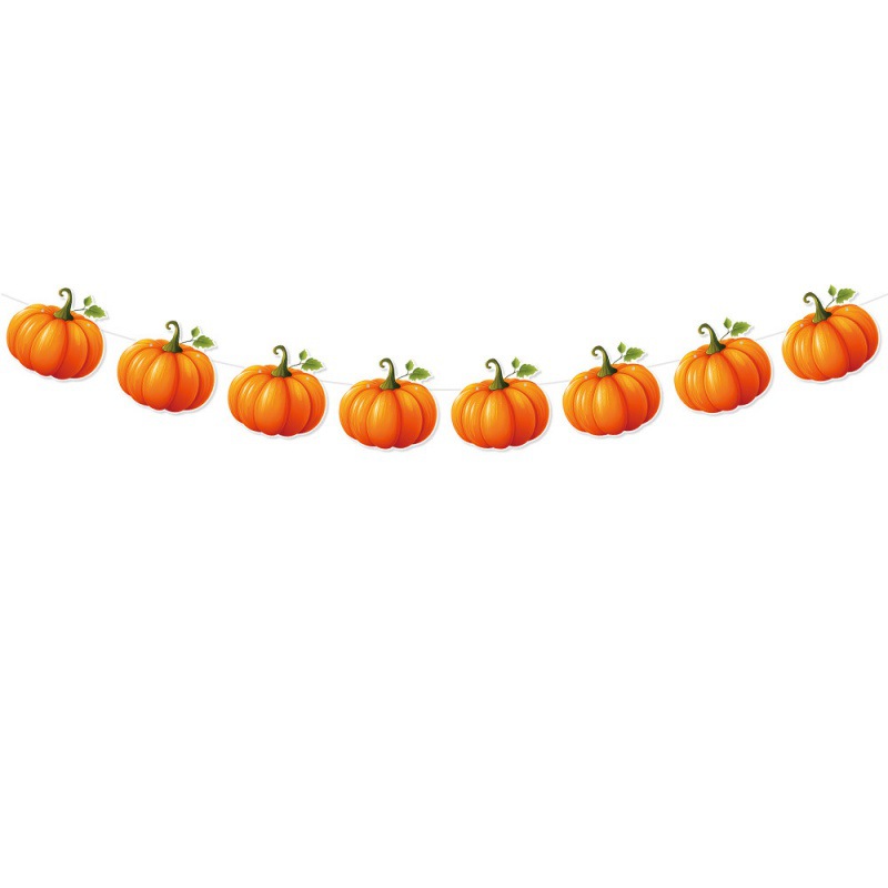 Decoración de la fiesta de Acción de Gracias de Amazon para tirar de la bandera Fiesta de cumpleaños de otoño Decoración del patio Bandera de la hoja de arce