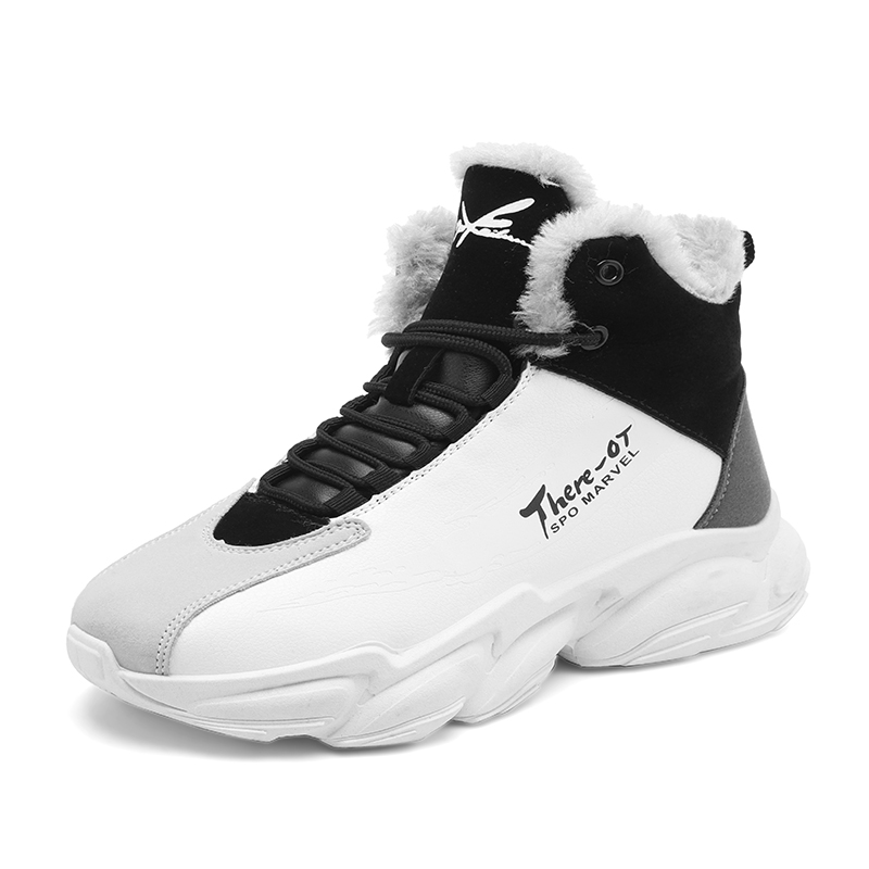 Northeast Algodon zapatos para hombres con botas de nieve cálidas, zapatos de invierno de moda, zapatos de algodón de alto nivel, un cabello