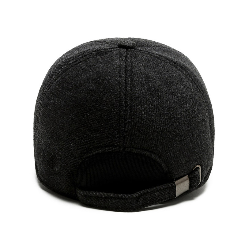 Cappellino da baseball in lana con paraorecchie per uomo_voghion.com