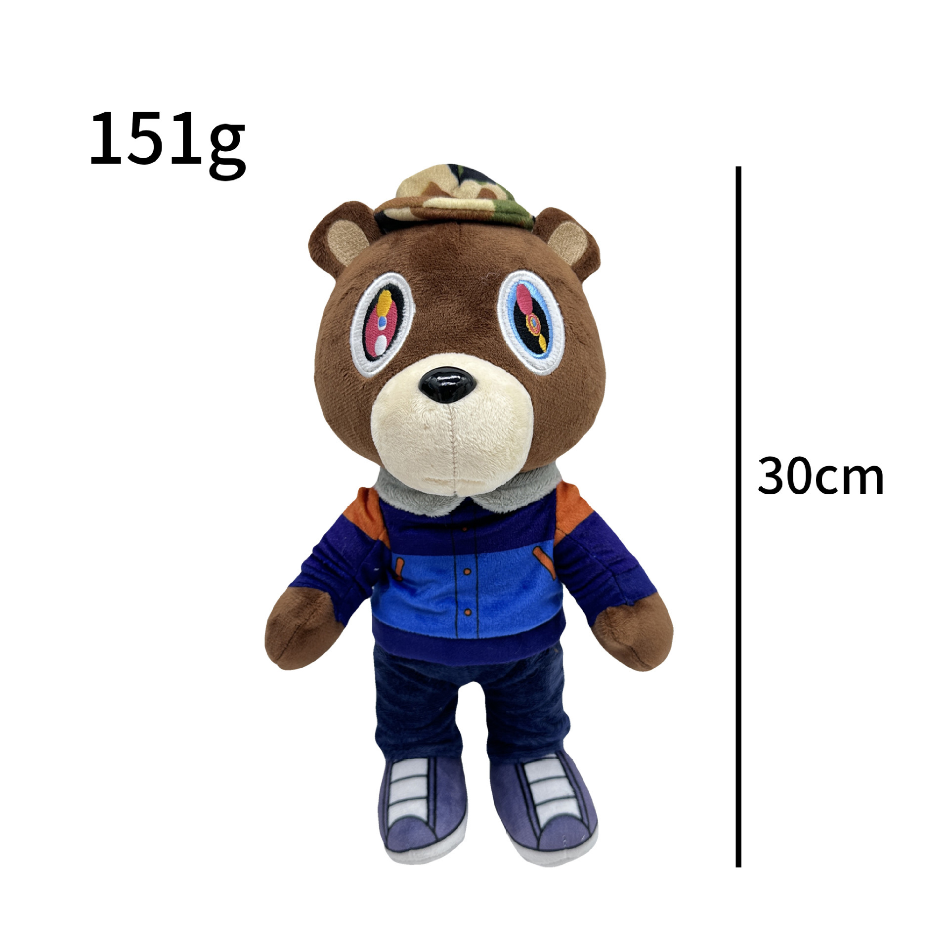 Transfronterizo nuevo oso de peluche Kanye oso de peluche mismo oso de peluche muñeca de juguete