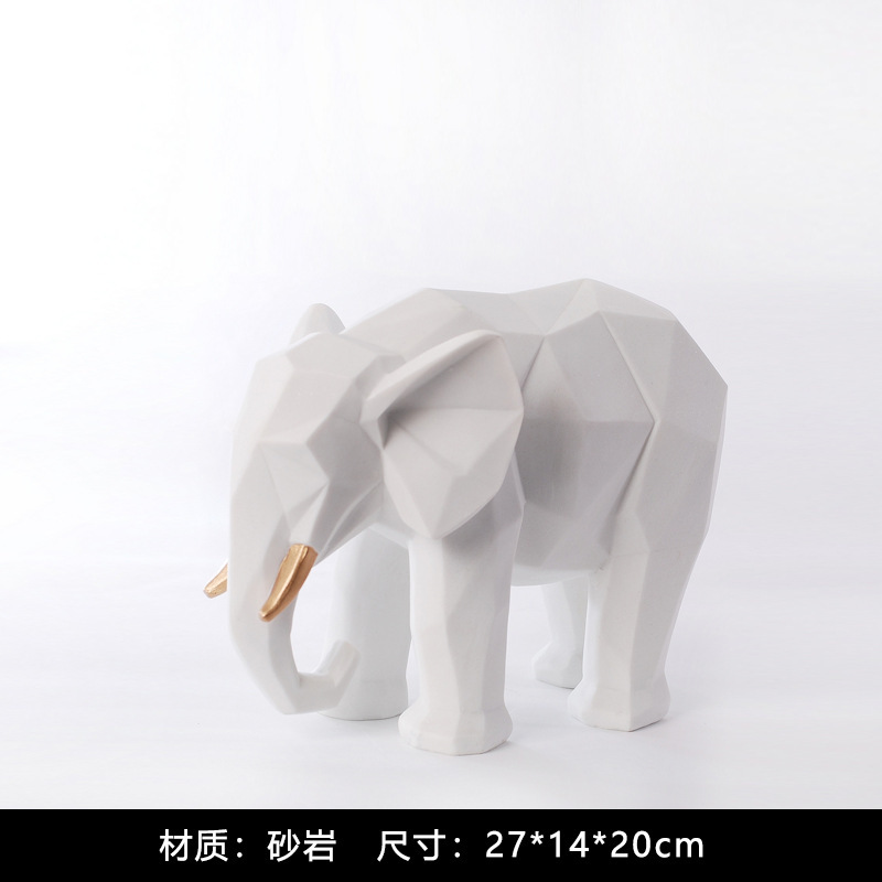 モダンでシンプルなかわいいペットの猫とクマの幾何学的な動物の装飾品北欧ホームモデルルームワインキャビネット子供部屋の装飾|undefined