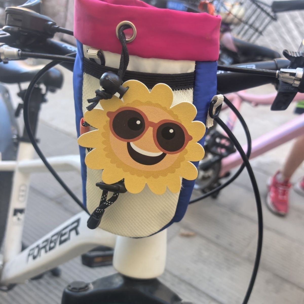 Cartoon bicycle bag, bike hanging bag, water bottle bag, electric motorcycle handlebar storage bag Y70