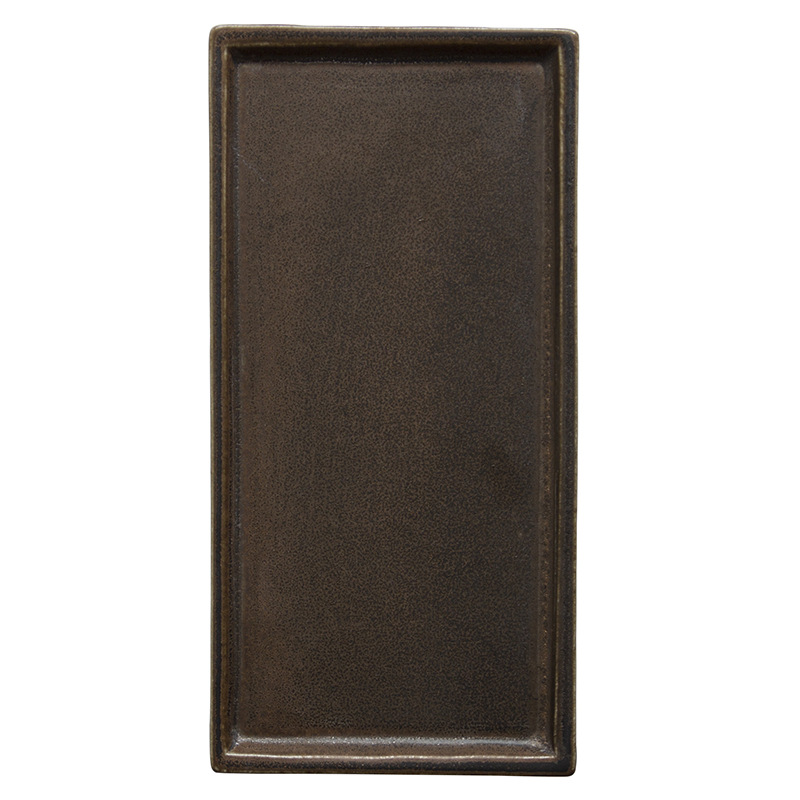 Postres de cerámica japonesa cuadrada hecha a mano, bocadillos de comida occidental, platos de sushi, platos de sashimi, platos de decoración, cubiertos de hotel