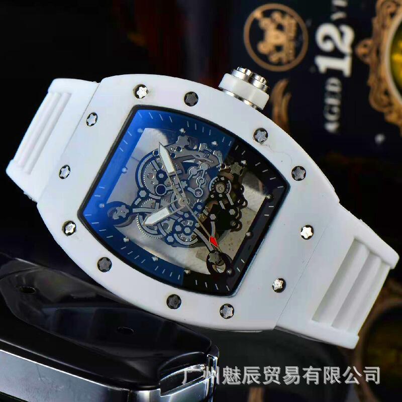 Factory spot wholesale cross-border foreign trade through the bottom of the double-sided hollow fashion quartz watches men's watches women a generation of hair