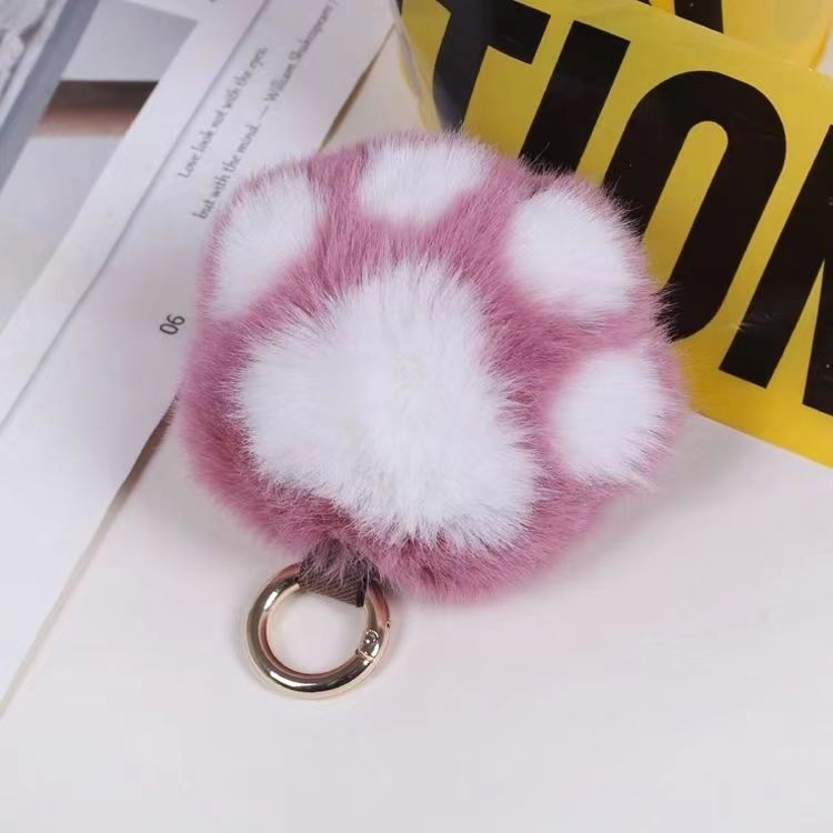 卸売りのミンク防止のぬいぐるみの猫の爪のキーホルダーはファッション的でかわいい猫の子犬の爪の印の包みのアクセサリーを掛けます。|undefined