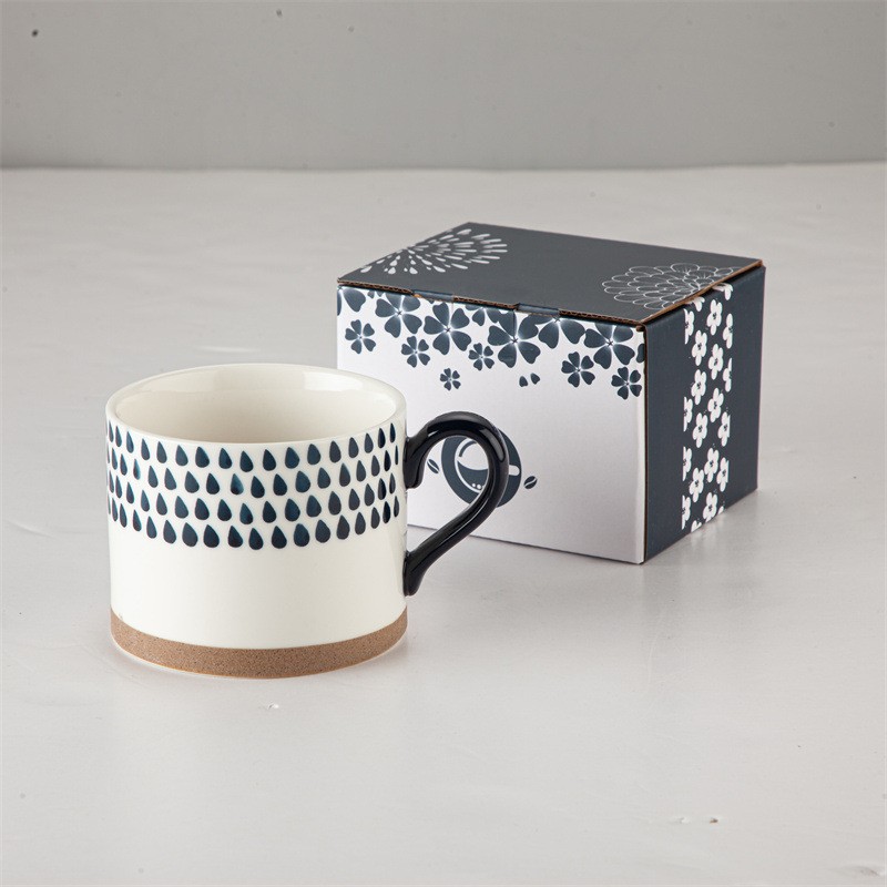 Tazas pintadas a mano retrógradas con mango tazas de marca personales tazas de agua regalos creativos tazas de cerámica café de desayuno regalos