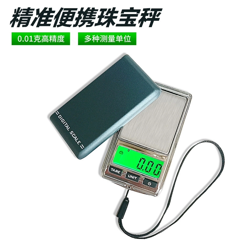 Высокоточные электронные весы 0,01 г для ювелирных изделий с зеленым светом, портативные, малые, для трансграничной торговли, прямые поставки с завода