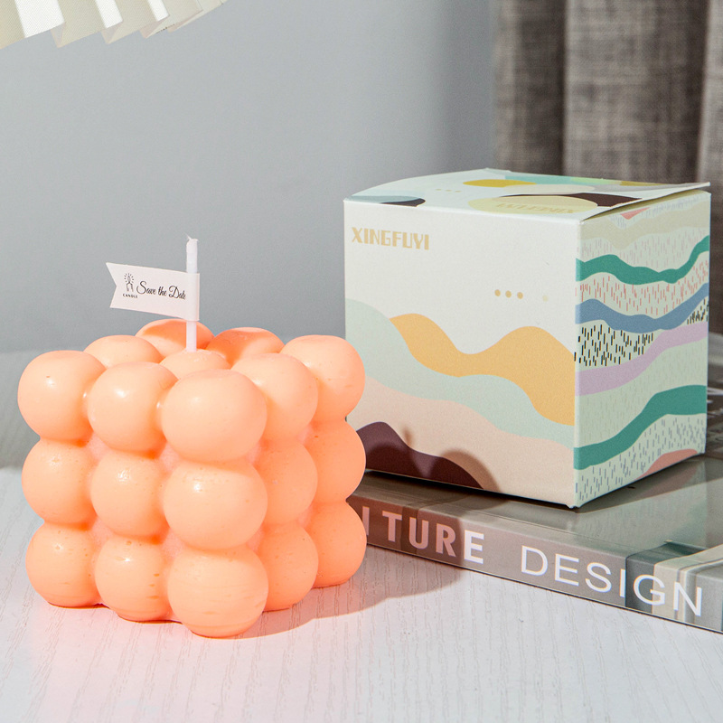 Vela de aromaterapia Cubo de Rubik Naranja (Naranja Dulce)