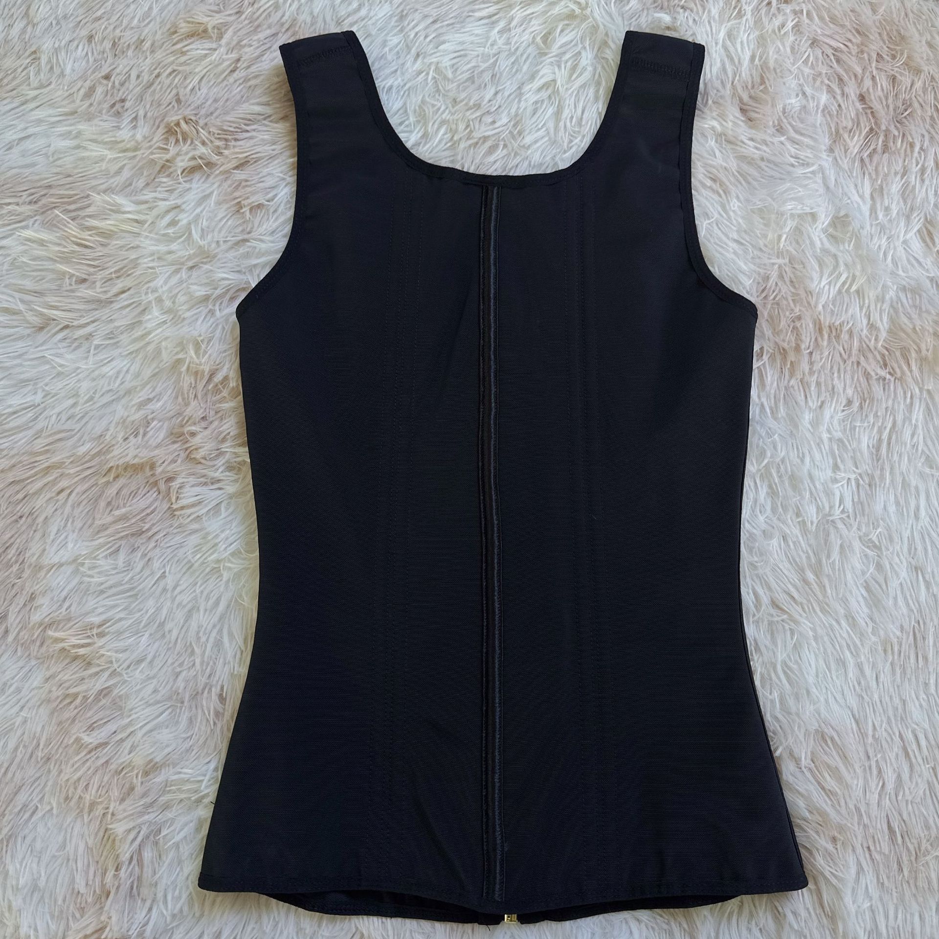 Three-row button-down shapewear vest