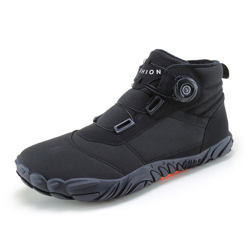 Five-Finger Outdoor Sports Cotton Shoes for Men and Women, with Fleece Warmth, Boots, Durable, Snowproof Winter Boots, Thick Couple Shoes