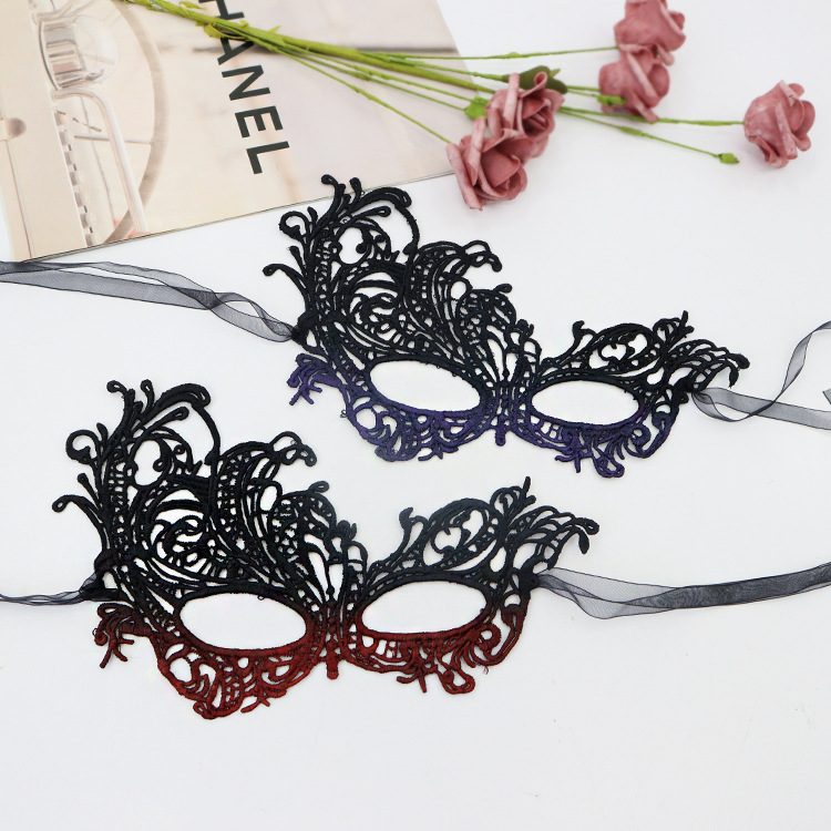 Máscaras de encaje de gradiente de alta calidad, máscaras de ojos sexy, props de baile de maquillaje, máscaras de fiesta de Halloween de Venecia