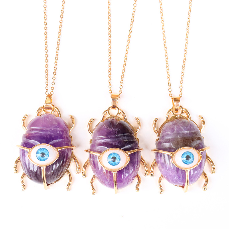 35g Weight Pendants, Jewelry Accessories Classification 1 Piece Quantity Crystal Material Insect, Eye Pattern Ethnic Style Style 1 Piece Crystal Insect Eye 4